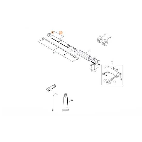 STIHL   Wysięgnik Ø 25,4 mm x 0,64 m 4140 710 7120